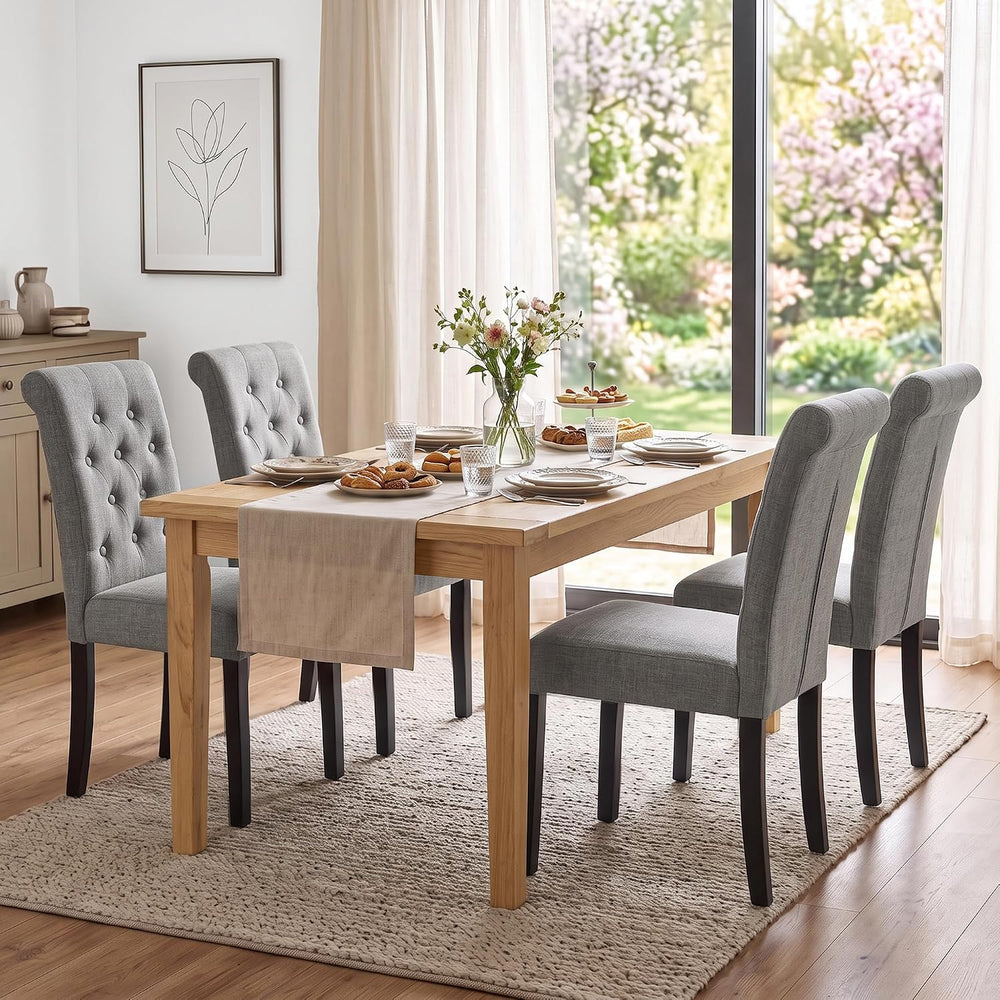 LSSPAID Dining Chairs Set of 6, Modern Armless Parsons Side Chairs, Upholster...