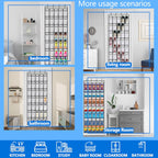 over the door shoe organizer,2025 upgraded,shoe organizer,35 Huge pockets,over door shoe organizer,Store size 13 shoes,shoe organizer,Strong material,hooks Suitable for various doors,White/black