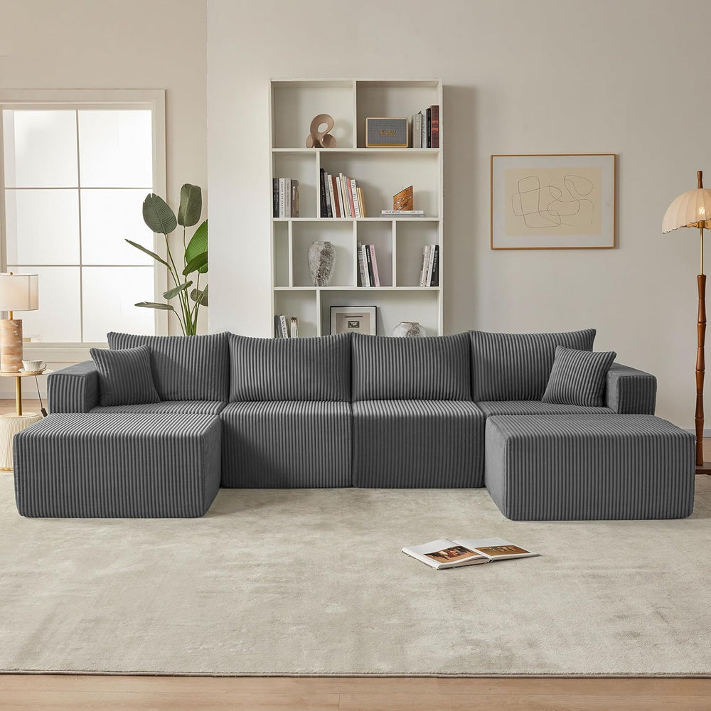 121" Couch, U Shaped Sofa, Sectional Couches for Living Room | Couches f...