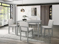 Poundex 5 Piece Dining Set in Gray