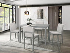 Poundex 5 Piece Dining Set in Gray