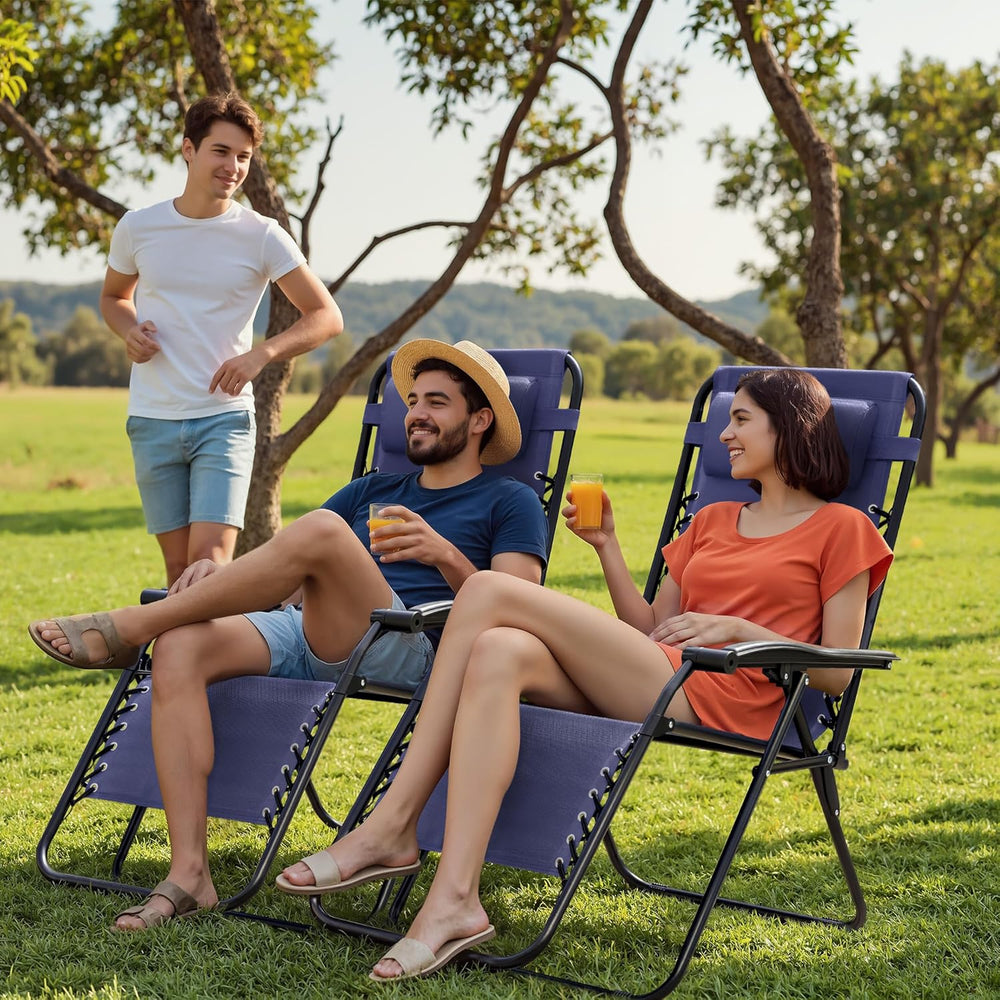 Homall Zero Gravity Chair Patio Folding Lawn Outdoor Lounge Gravity Camp Recl...