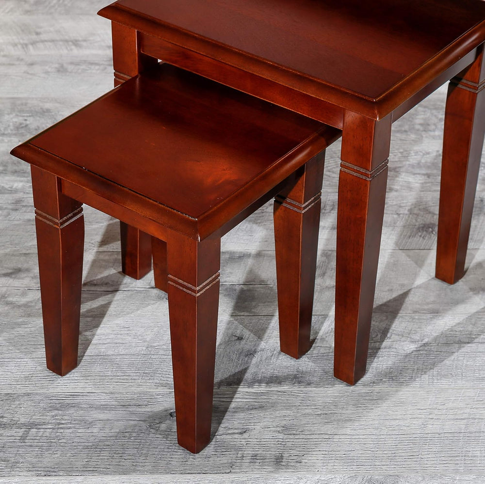 DTY Indoor Living 3-Piece Nesting Tables - Wooden Table Set of 3 for Living R...