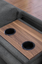 Evan Sectional Sofa or Couch with Ottoman for Living Room, Apartment, Bedroom, Office