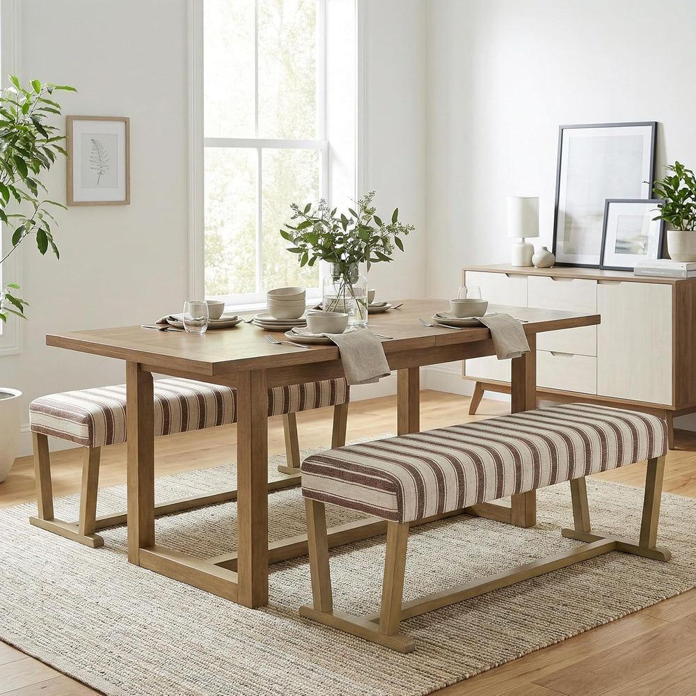 VKNOW 41" Upholstered Entryway Bench, End of Bed Bench with Cushion and ...
