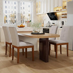 DAGONHIL Dining Chairs Set of 4, Modern Upholstered Fabric Dining Room Chairs, Armless Kitchen Chairs with Wood Legs and Padded Seat for Living Room, Bedroom, Kitchen (Grey)