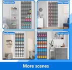 over the door shoe organizer,2025 upgraded,over door shoe organizer,35 Huge clear pockets,over door shoe organizer,Store size 13 shoes,hooks Suitable for various doors,Grey