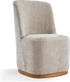Christopher Knight Home Lucy Chenille Upholstered Dining Chairs Set of 2, Sturdy Wooden Dining Chair with Pedestal Base, Modern Kitchen Chairs with Solid Back, Versatile Indoor Usage, Oatmeal