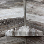 Palisade Vinyl Waterproof Corner Shower Shelf in Louvre Granite