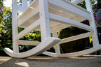 POLYWOOD Vineyard 3-Piece Rocking Chair Set White - Outdoor Patio Furniture Set with Side Table - Front Porch Rocking Chairs - Premium HDPE Lumber Construction - Classic American Style