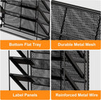 Kuntine.B Wall File Organizer (Black, 7 Tier)