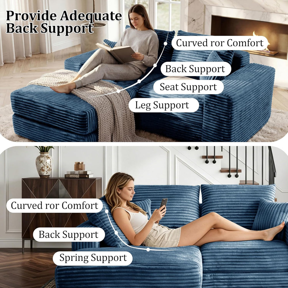 Cloud Modular Sectional Sofa, Comfy Couch with Non Slip Base, Modern L-Shaped...