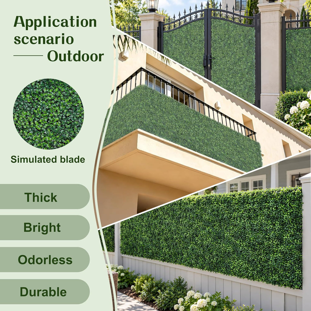 ODTORY Artificial Ivy Privacy Screen Fence Panel, Gradient Green 40X120 in