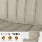 Dining Chairs Set of 4 Modern Fabric Dining Room Chairs Upholstered Dining Chairs with Thick Cushions Metal Legs Armless Back Chair for Kitchen and Living Room Beige