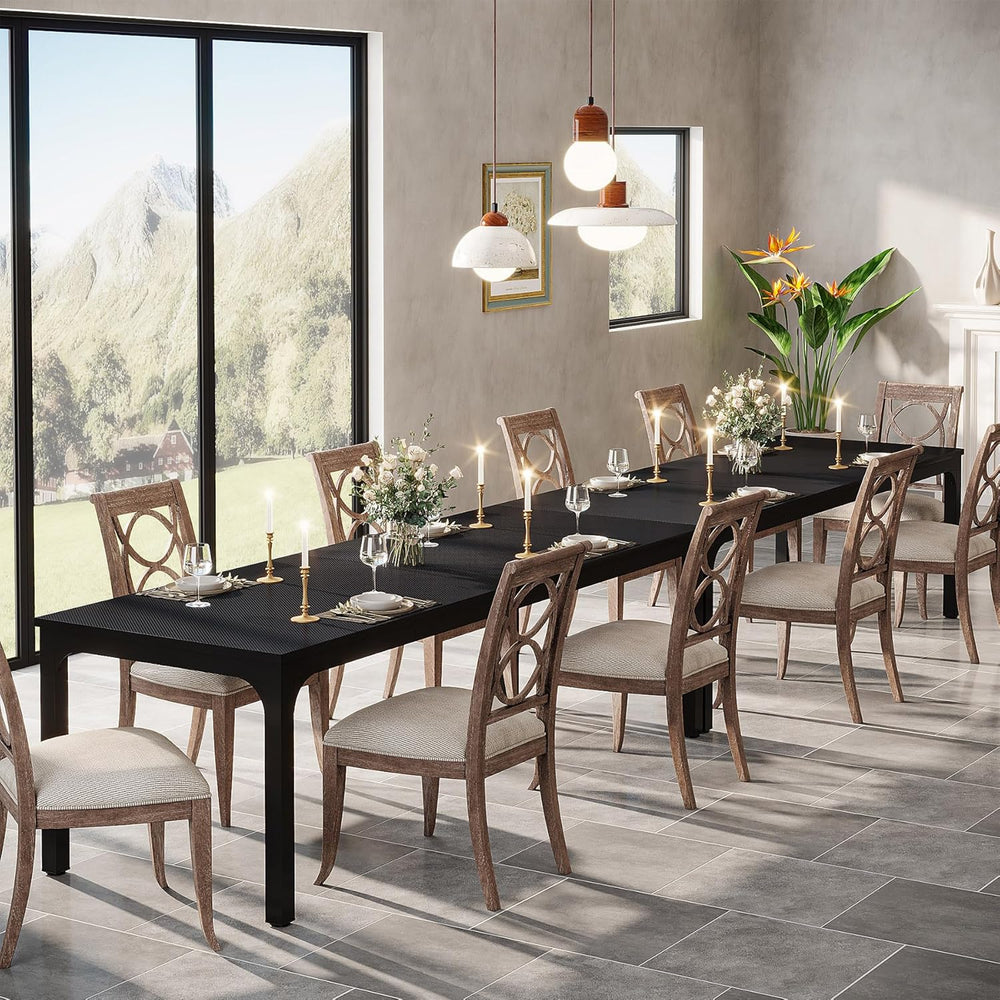 Tribesigns 78.7 Inches Long Dining Table for 6-8 Person, Large Industrial Rec...