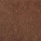 HomePop 17" Organic Shape Ottoman - Chestnut Faux Leather