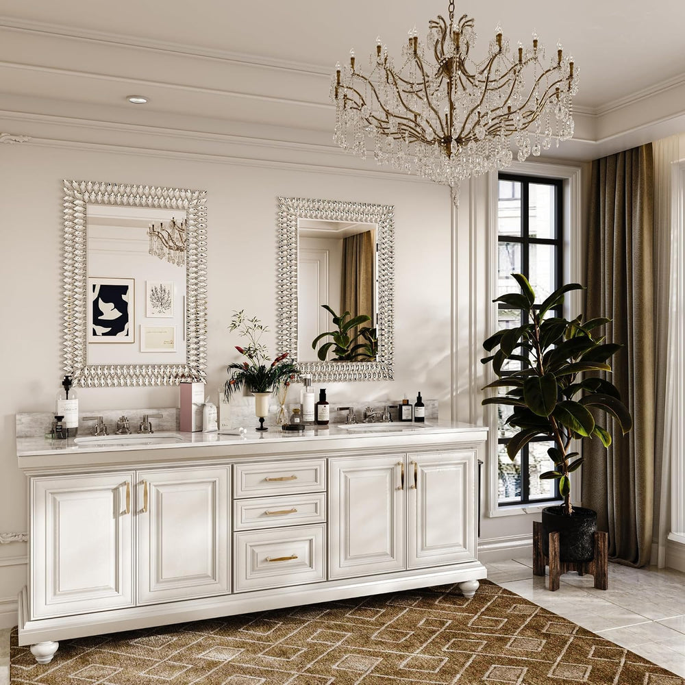 28"x40" Jeweled Luxury Rectangle Decorative Wall Mirror