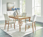 Signature Design by Ashley Rybergston Casual Dining Table with 4 Legs, Light Brown