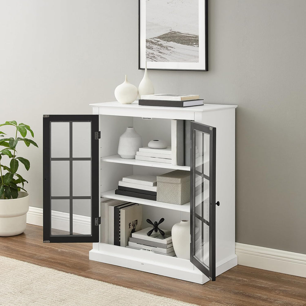 Crosley Furniture Cecily Stackable Pantry Storage Cabinet with Shelves, Kitch...