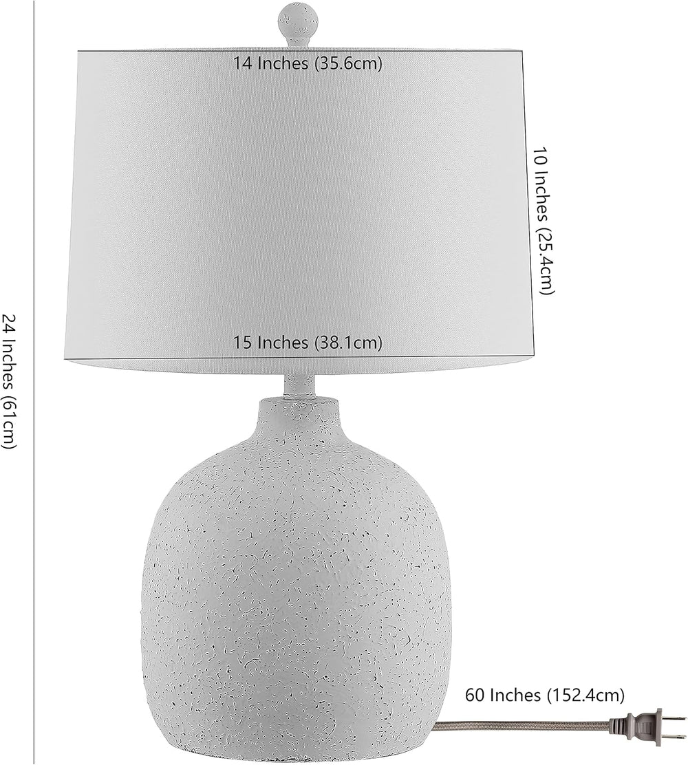 SAFAVIEH Lighting Collection Veleri Modern Cream 24-inch Bedroom Living Room ...