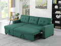 Devion Furniture Maison 4-in-1 Convertible L Shaped Couch with Pull Out Bed and Storage, Sectional Sleeper Sofa with Reversible Chaise for Living Room, Apartment, Bedroom, Office