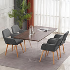 Mid Century Modern Dining Chairs Set of 4 & 2 & 6 Comfy Accent Chair Upholstered Kitchen Dining Living Room Chairs for Bedrooms Waiting Room Home Arm Desk Chair No Wheels (Wool Dark Gray, 4)