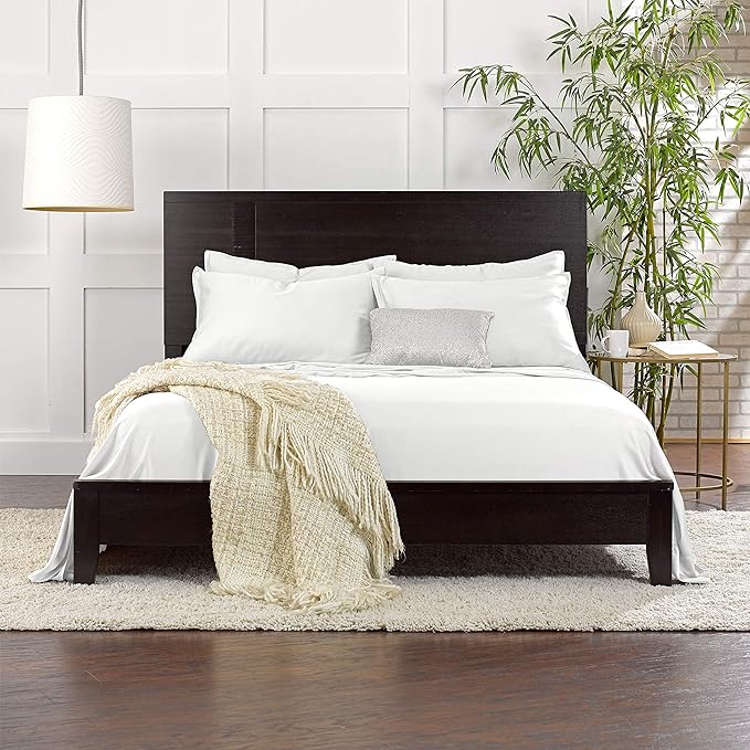 Full Sheets by Pure Bamboo, Genuine 100% Organic Viscose Derived from Bamboo Bed Sheet Set, Luxuriously Soft & Cooling, Double Stitching, Lifetime Quality Promise (Full, White)