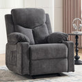 Overstuffed Velvet Electric Rocker Recliner Chair with 8 Point Vibration Massage Glider Recliner Sofa Featuring Cup Holders for Living Room Bedroom