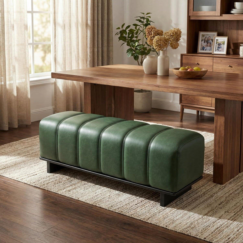 Christopher Knight Home Lamie 49.13" Faux Leather Upholstered Dining Ben...
