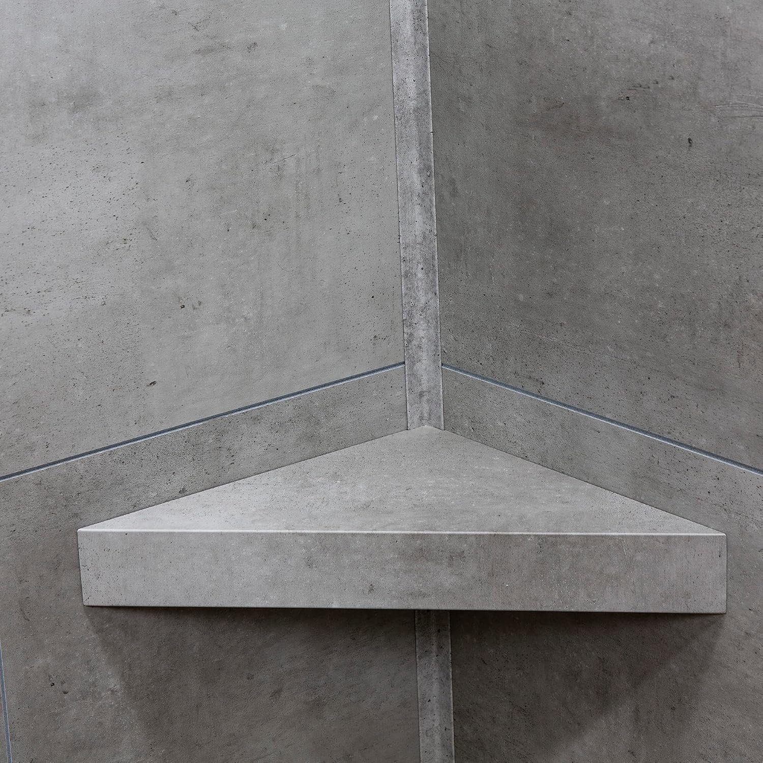 Palisade Vinyl Waterproof Corner Shower Shelf in Frost Nickel