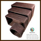 MODERN GRANNY Fashion Decor Vanity Box, Stackable Boxes Decoratives with Lined Interior, Storage Baskets Set of 4, Office Boho Baskets Shelf Box for Organizing, BROWN