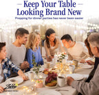 Nuvantee Revolutionary Table Pad - Waterproof, Protects Table from Spills and Heat - 52 X 108 Inch Deluxe Vinyl Premium Table Protector - Flannel Backing, Lies Flat