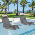 Pool Chairs Set of 2, Fade-Proof for Shallow Water with Headrest | Anti-Floating Pool lounge chairs fit 8–10in baja shelf, tanning chair, all-weather HDPS frame, non-slip build, up to 330 lbs