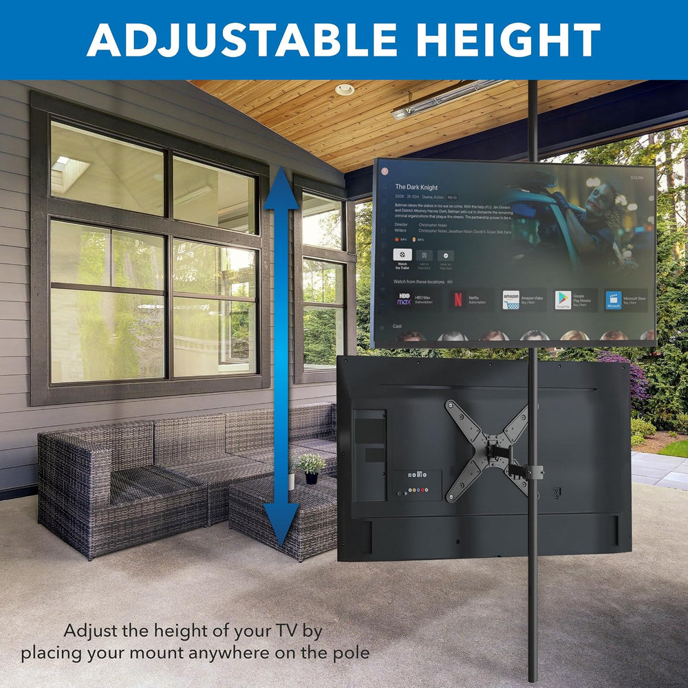 Mount-It! TV Pole Mount, Full Motion Universal TV Bracket, VESA 75x75 to 400x...