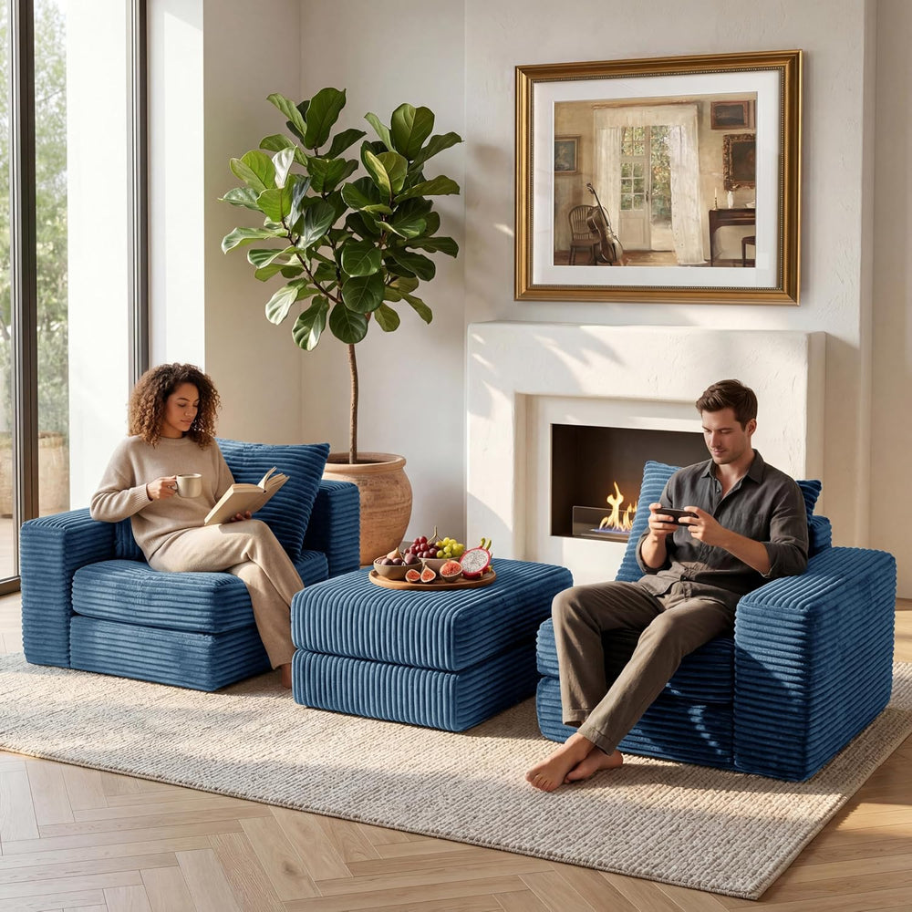 Cloud Modular Sectional Sofa, Comfy Couch with Non Slip Base, Modern L-Shaped...