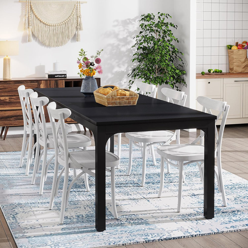 Tribesigns 78.7 Inches Long Dining Table for 6-8 Person, Large Industrial Rec...