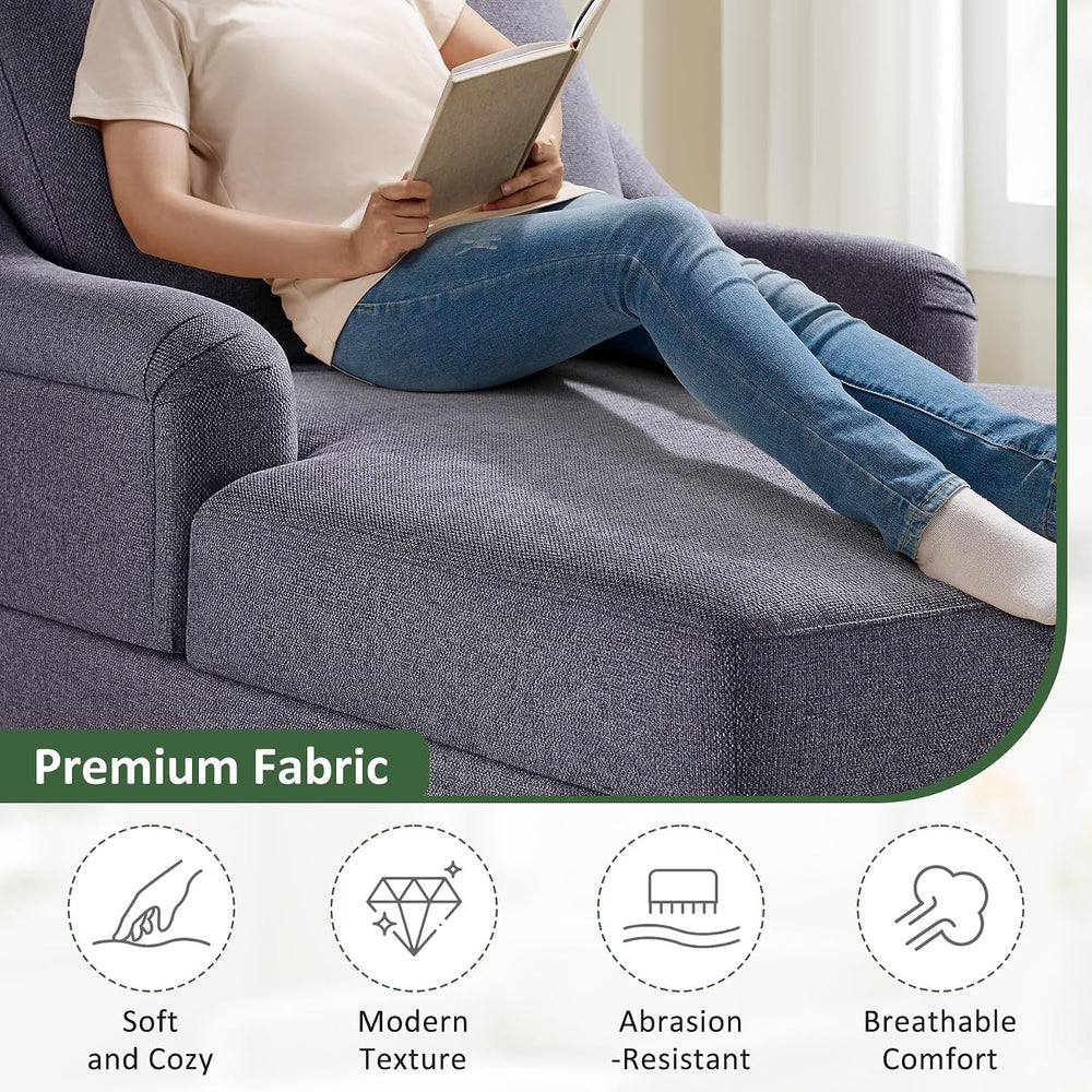 VANOMi Chaise Lounge Chair Indoor with Adjustable Backrest, Upholstered Sofa ...