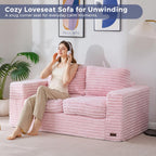 MAXYOYO Bean Bag Chair, Boneless Couch with Armrests, Pillows & Foam | Plush Foam Filled Lounge Chair, Supportive Comfort for Relaxing, Reading or Gaming in Living Rooms and Bedrooms, Beige