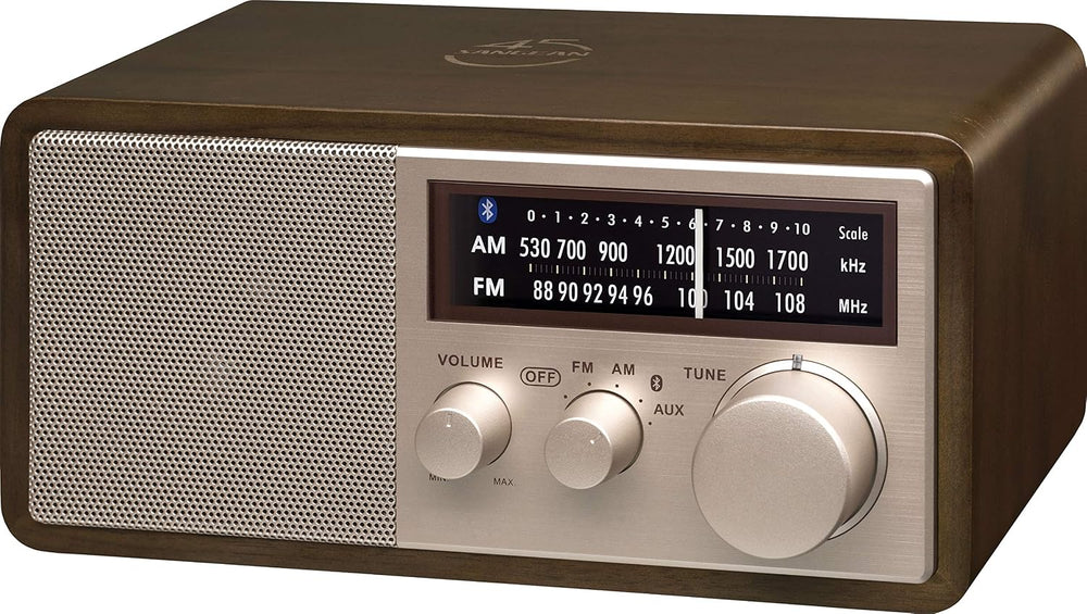 Sangean WR-16SE 45th Anniversary AM/FM/Bluetooth Radio, Dark Walnut Wood