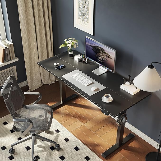 Agilestic Electric Standing Desk, 55 x 24 Inches Height Adjustable Desk, Sit ...