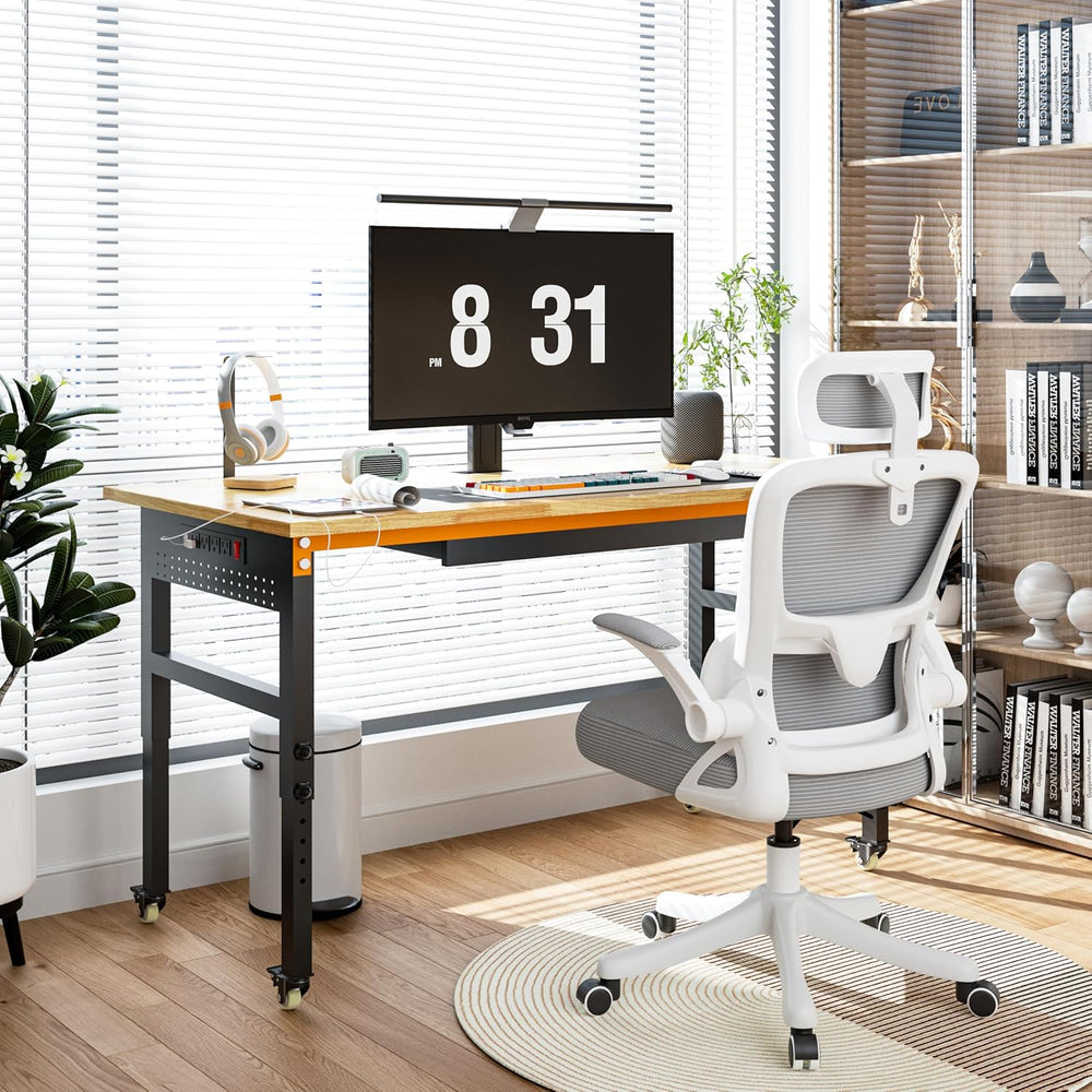 Betterhood 60" Adjustable Workbench on Wheels, 2000 LBS Heavy Duty Work ...