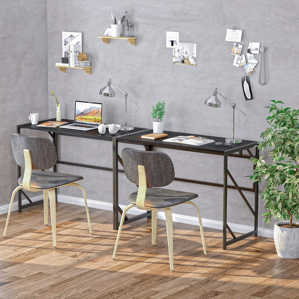 Elephance Folding Desk Writing Computer Desk for Home Office No-Assembly