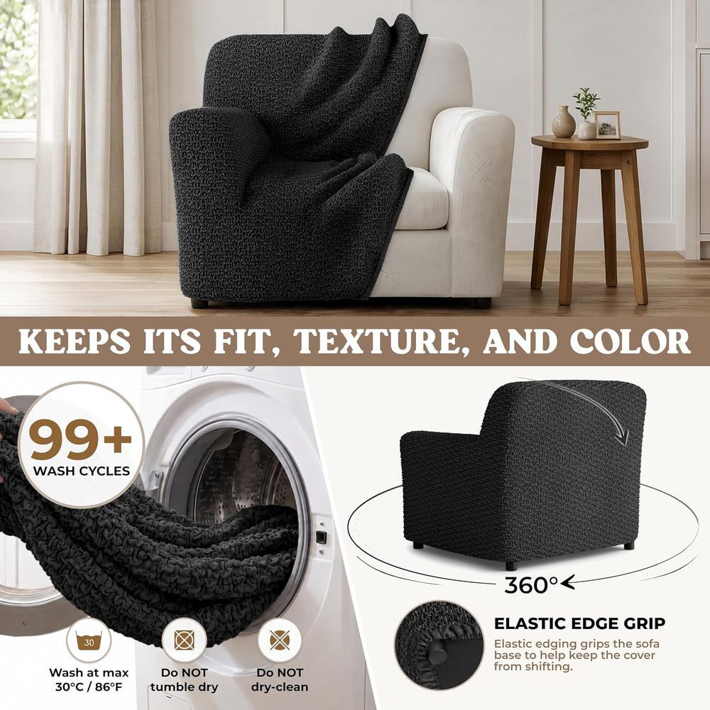 PAULATO Stretch Sofa Slipcovers – Soft Elastic Fabric Couch Cover for Armchai...