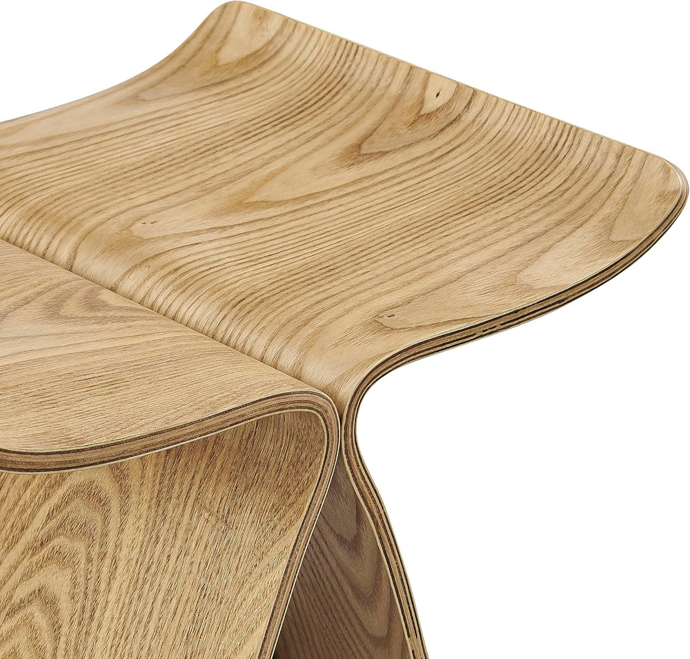 Euro Style Fleur End Table | Sculptural Ribbon-Curve Silhouette Butterfly Des...