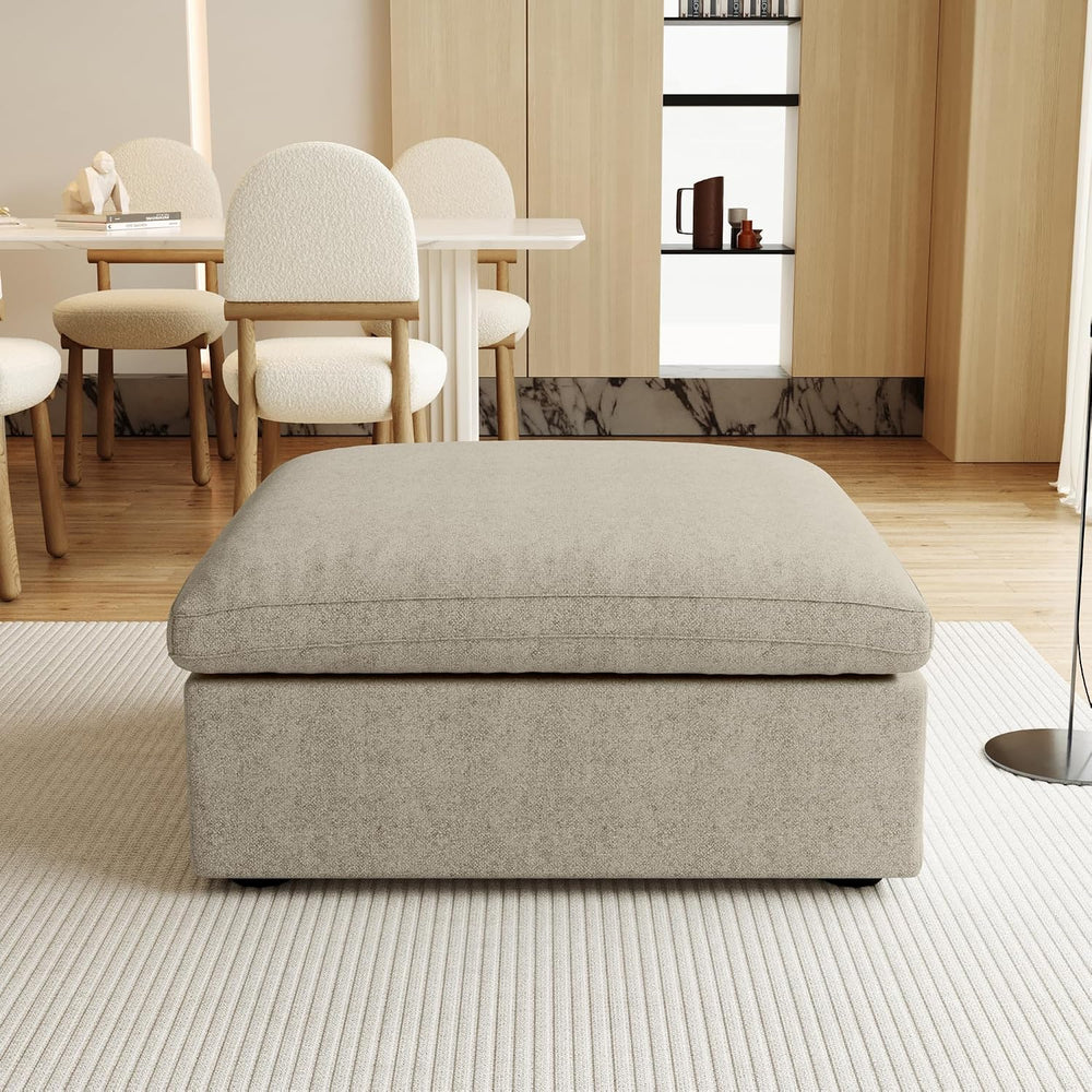 JACH Storage Ottoman for Living Room, Cushion Cover Removable, Minimalist Foo...
