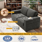 Hanherry 70" Sofa for Living Room, Modern Comfy Couch with Medium Firm Seat Cushion, Removable Cover,Wide Armrest,USB/Type-C Port,Chenille Fabric Couches for Small Space,Apartment