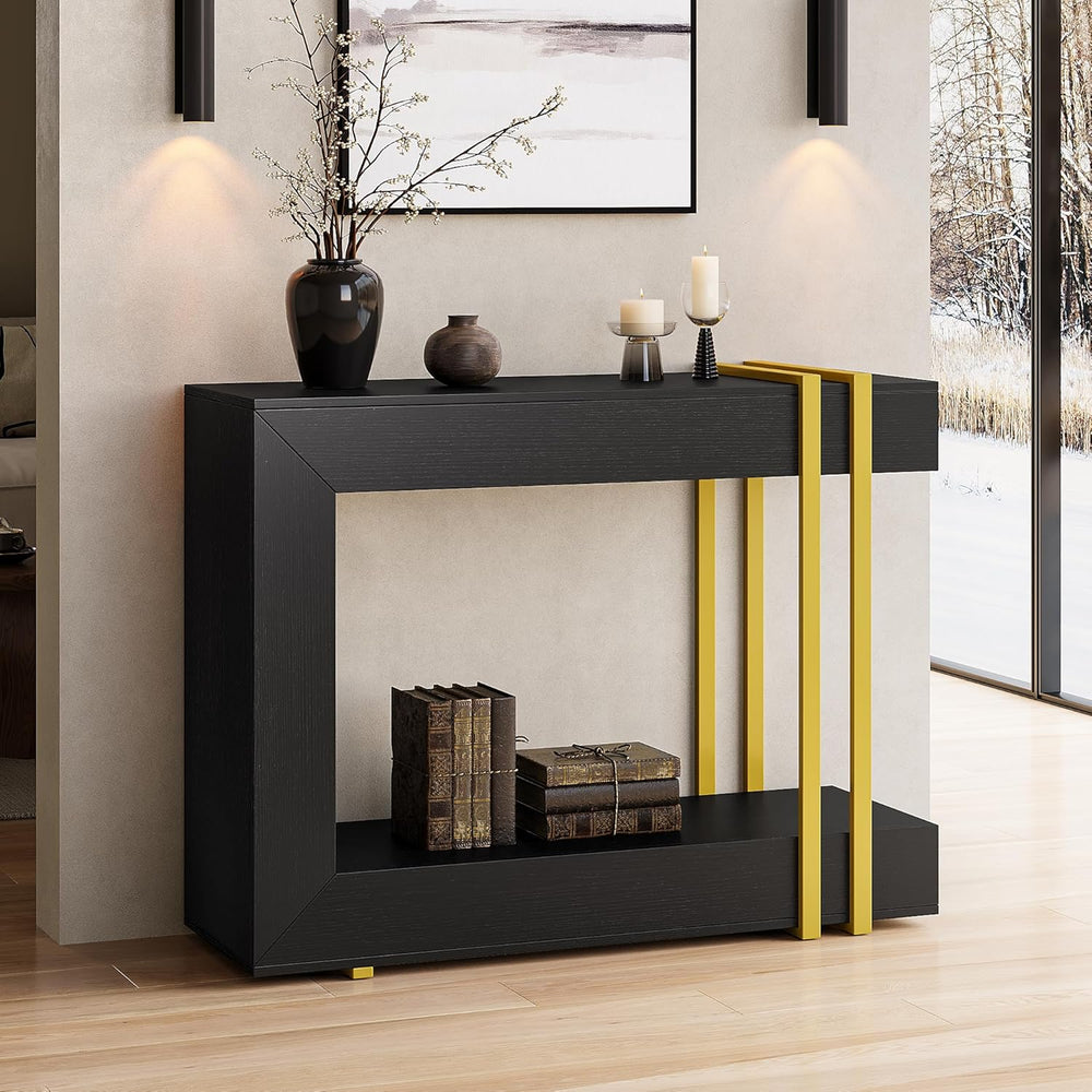 Einhomn 42.5" Console Table Behind Couch, 2-Tier Narrow Entryway Table w...