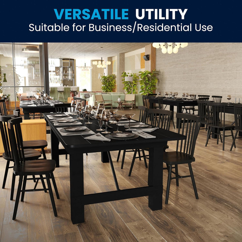 Flash Furniture Hercules Commercial Rectangular Farmhouse Folding Table, Anti...