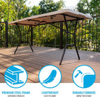 LIFETIME 6-Foot Fold-in-Half Table, Light Commercial Folding Table, Almond