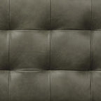 POLY & BARK 55" Tufted Leather Bed Bench for Bedroom End of Bed - Living Room Entry Way Bench - Pure Italian Leather Upholstery with a Solid Wood Frame - Ottoman Bench with Wooden Legs - Olivine Green